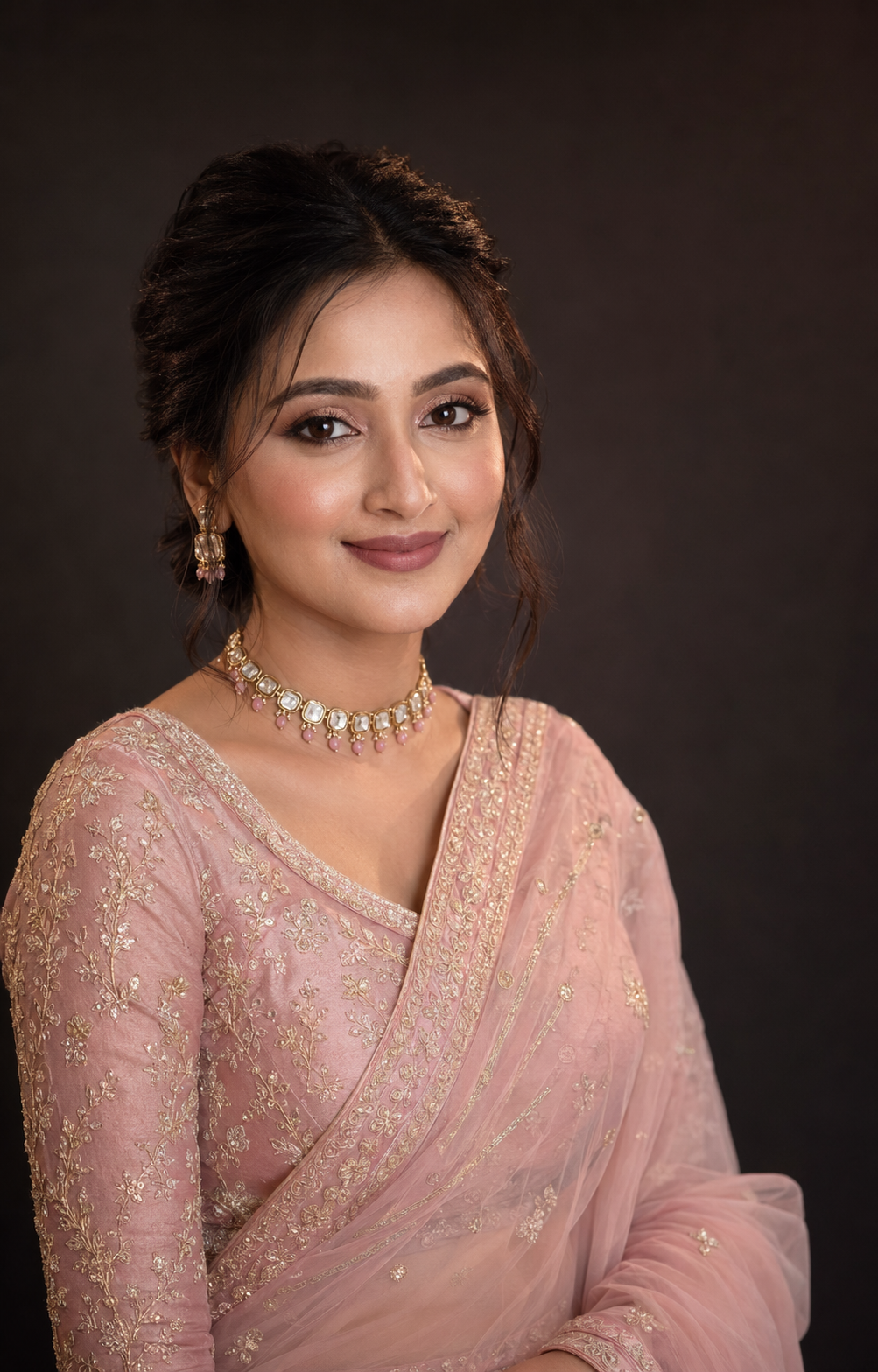 Engagement and reception makeup by Aria Studio